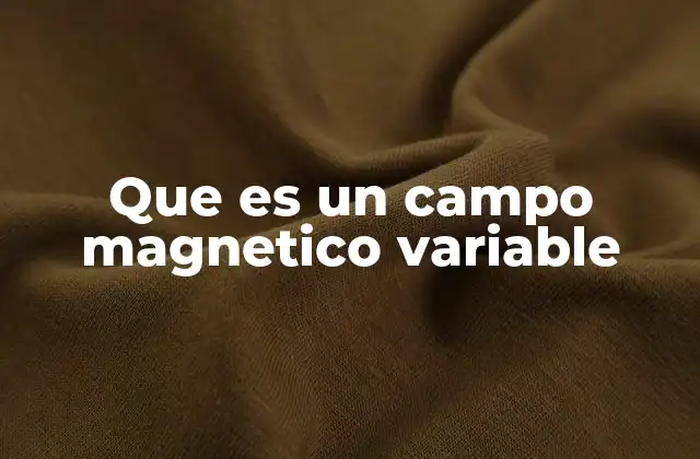 Que es un Campo Magnetico Variable