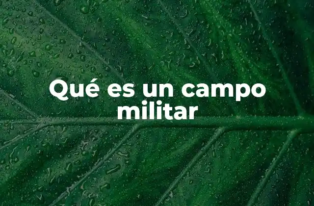 Qué es un Campo Militar