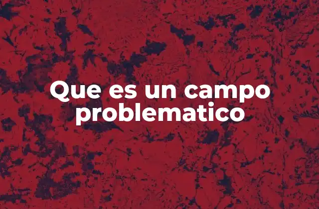 Identificar un campo problemático sin mencionarlo directamente