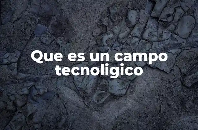 Que es un Campo Tecnoligico