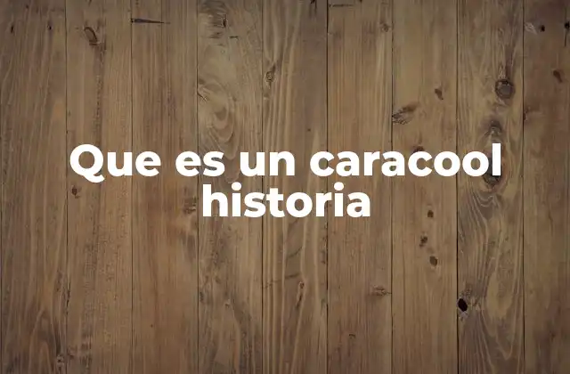 Que es un Caracool Historia