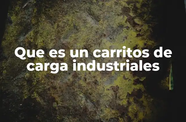 Que es un Carritos de Carga Industriales