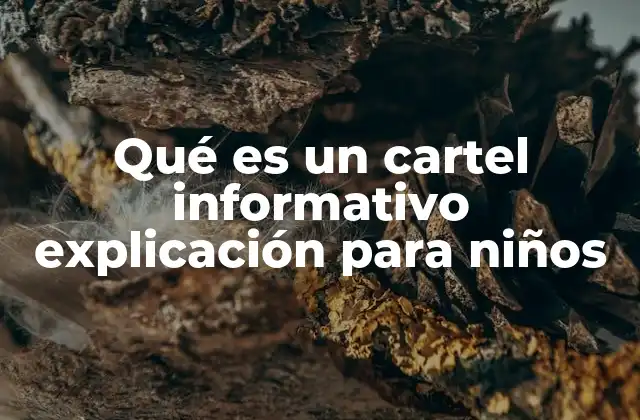 Qué es un Cartel Informativo Explicación para Niños