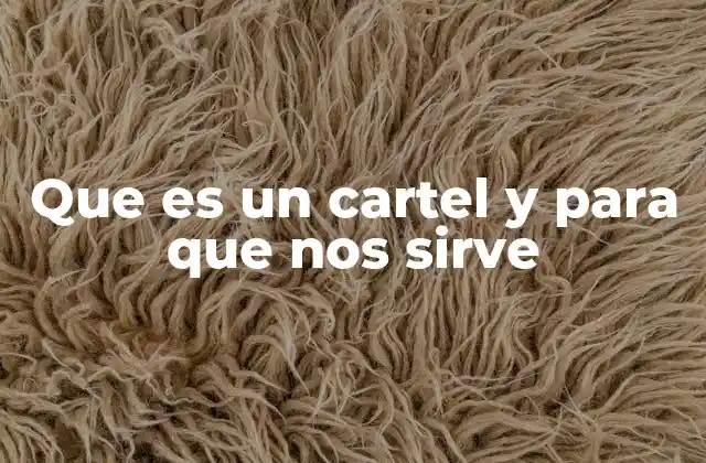 Que es un Cartel y para que Nos Sirve