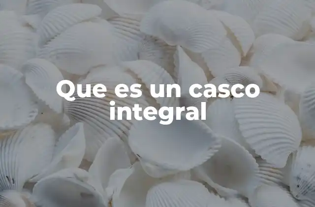 Que es un Casco Integral 2 Tipos y componentes de un casco integral