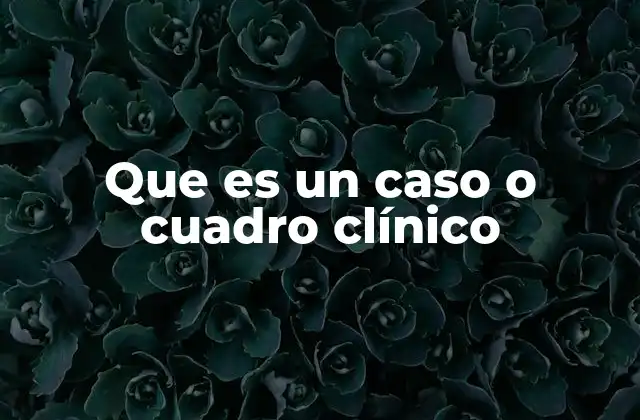 Que es un Caso o Cuadro Clínico 2 El rol del cuadro clínico en la formación médica