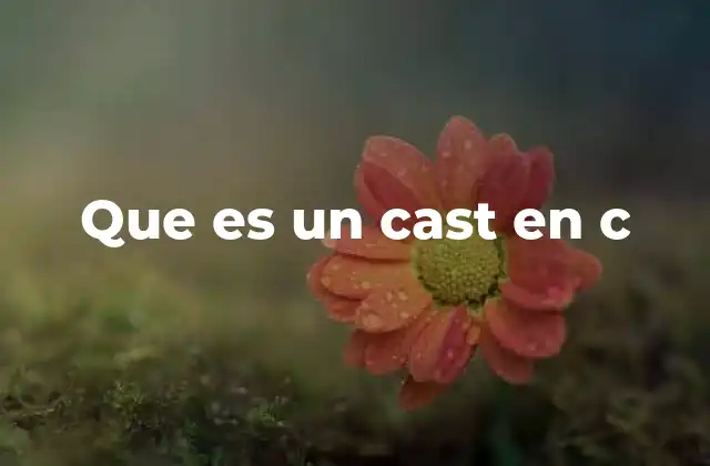 Que es un Cast en C