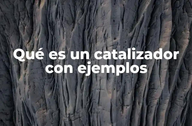Qué es un Catalizador con Ejemplos