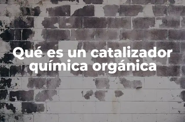 El papel de los catalizadores en la química orgánica
