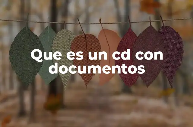 Que es un Cd con Documentos