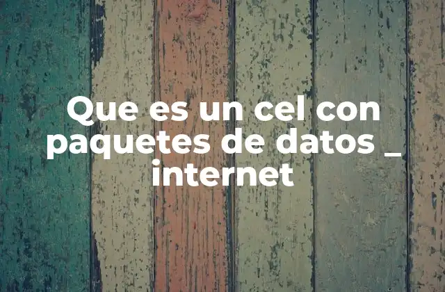 Que es un Cel con Paquetes de Datos _ Internet