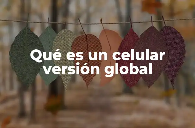 Qué es un Celular Versión Global