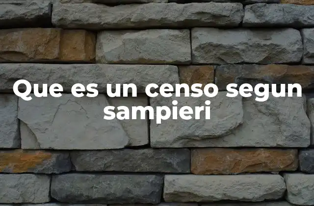 Que es un Censo Segun Sampieri