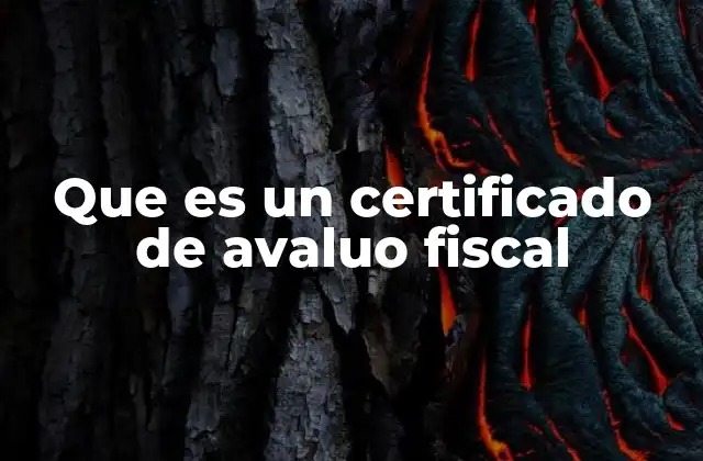 Que es un Certificado de Avaluo Fiscal
