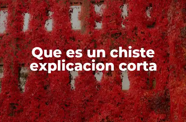 Que es un Chiste Explicacion Corta