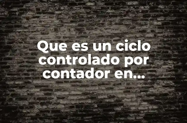Que es un Ciclo Controlado por Contador en Programacion