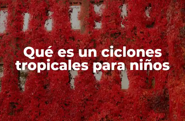 Qué es un Ciclones Tropicales para Niños