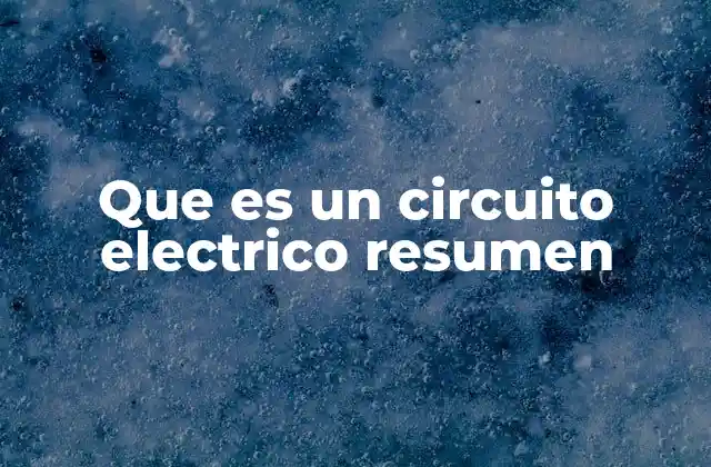 Que es un Circuito Electrico Resumen