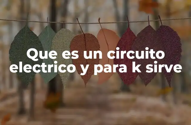 Que es un Circuito Electrico y para K Sirve