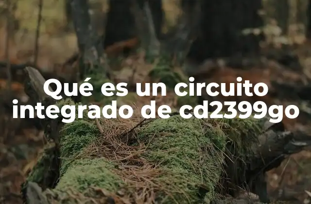 Qué es un Circuito Integrado de Cd2399go