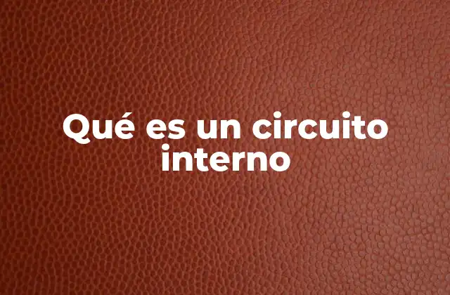 Qué es un Circuito Interno