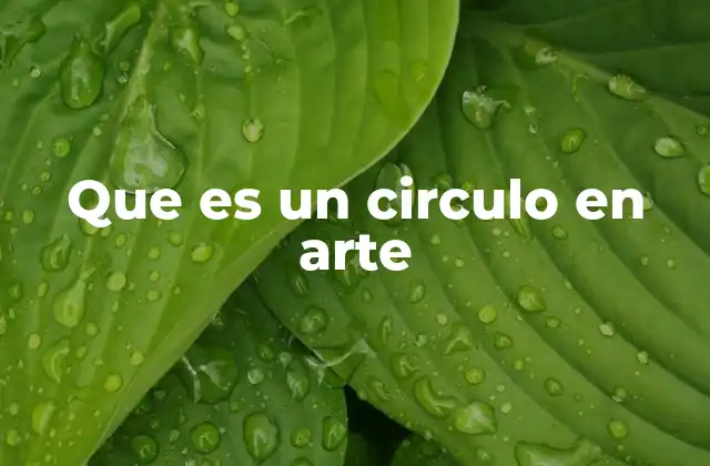 Que es un Circulo en Arte