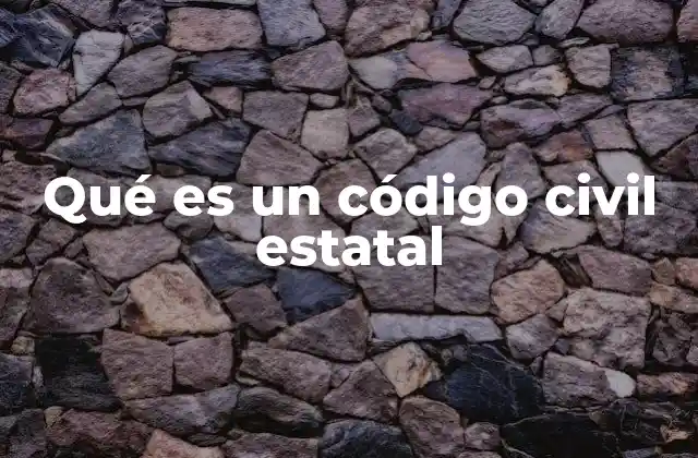 Qué es un Código Civil Estatal 2 El papel del código civil en la organización jurídica local