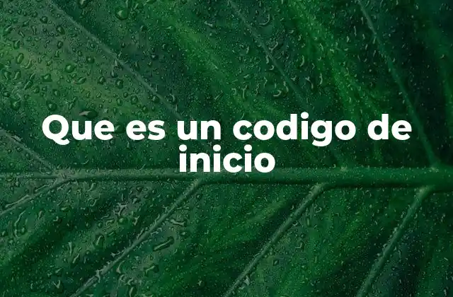 La importancia del código de inicio en los sistemas informáticos