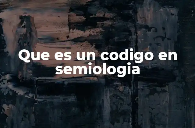 Que es un Codigo en Semiologia