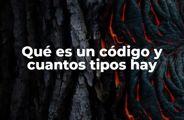 Qué es un Código y Cuantos Tipos Hay