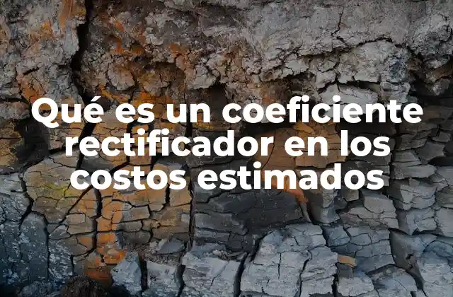 Qué es un Coeficiente Rectificador en los Costos Estimados 2 La importancia de los ajustes en la planificación financiera