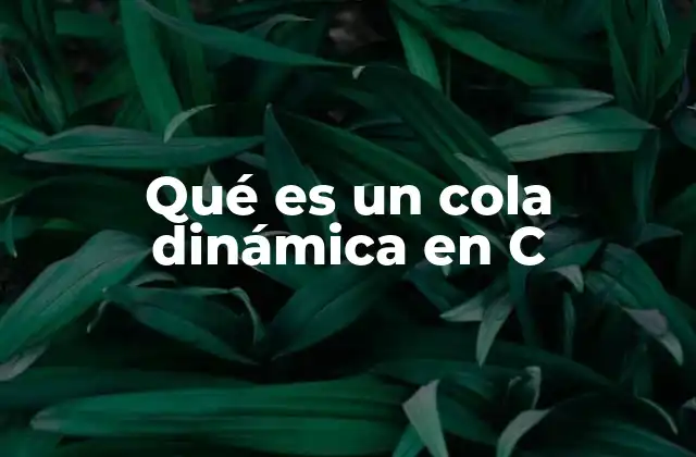 Qué es un Cola Dinámica en C