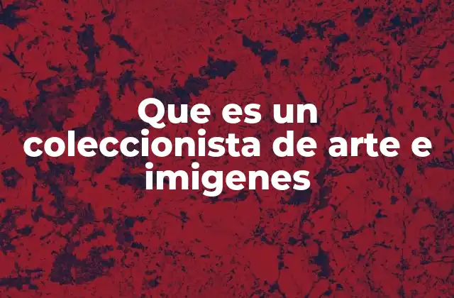 Que es un Coleccionista de Arte e Imigenes