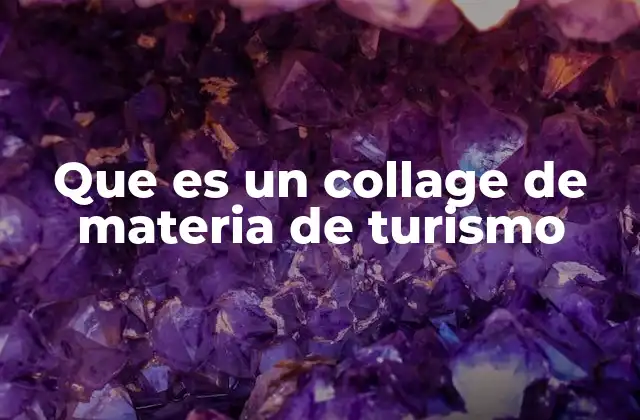 Que es un Collage de Materia de Turismo