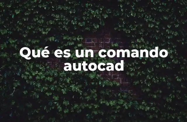 Qué es un Comando Autocad