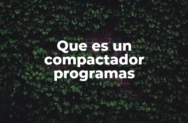 Que es un Compactador Programas