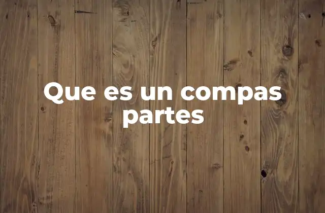 Que es un Compas Partes