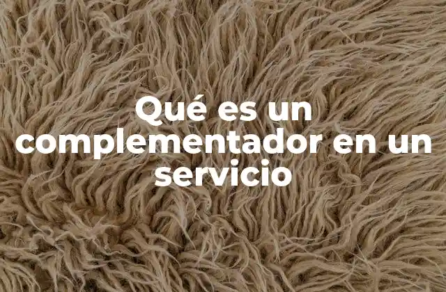 Qué es un Complementador en un Servicio