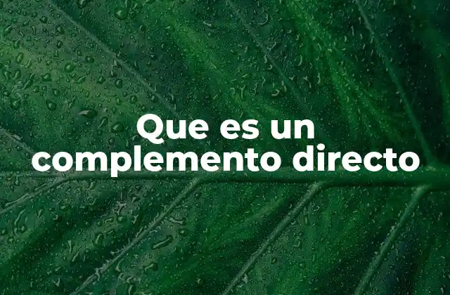 Que es un Complemento Directo 2 La importancia del complemento directo en la construcción de oraciones