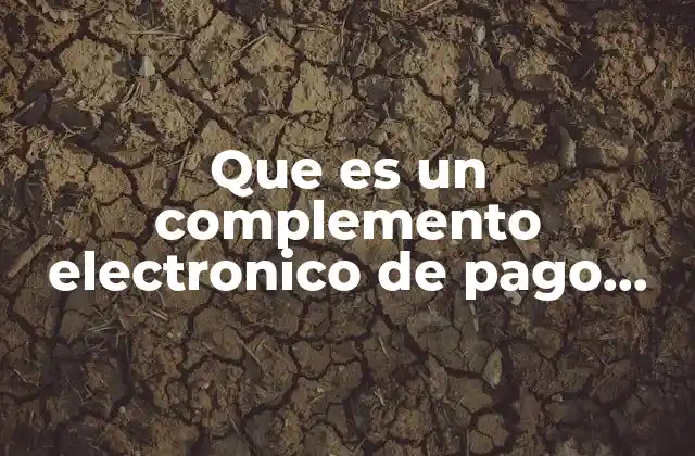 Que es un Complemento Electronico de Pago Sat