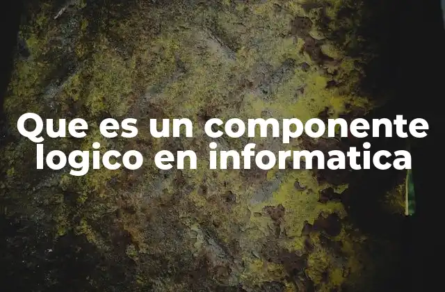 Que es un Componente Logico en Informatica