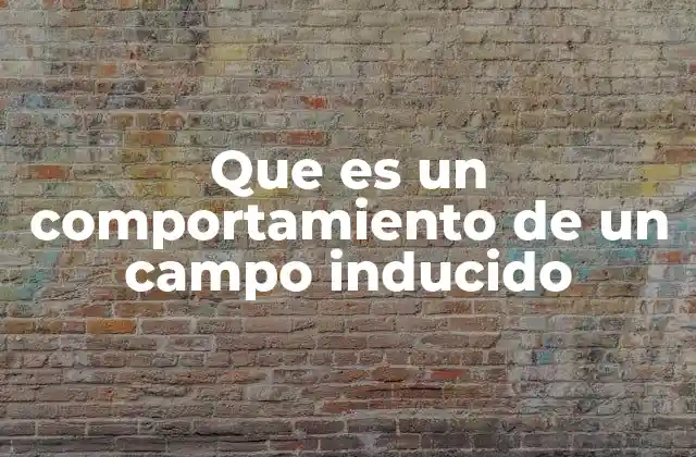 Que es un Comportamiento de un Campo Inducido