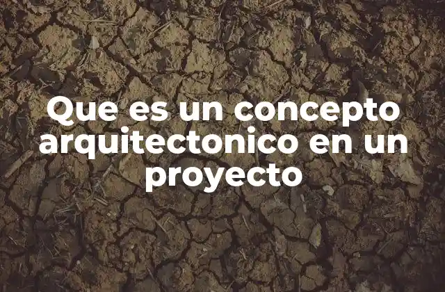Que es un Concepto Arquitectonico en un Proyecto
