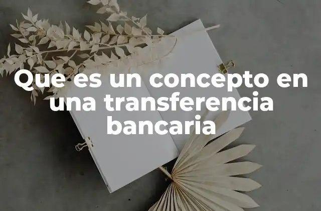 Que es un Concepto en una Transferencia Bancaria 2 La importancia del campo de descripción en operaciones financieras