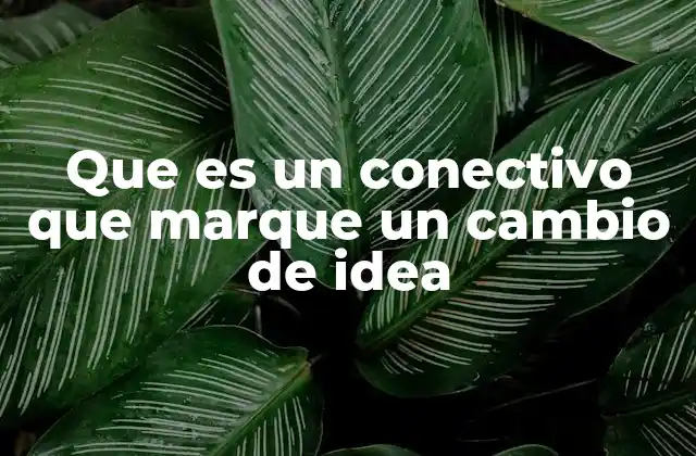 Que es un Conectivo que Marque un Cambio de Idea 2 Cómo identificar y usar conectivos que marcan cambio de idea