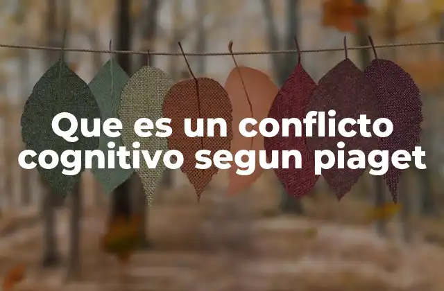 Que es un Conflicto Cognitivo Segun Piaget