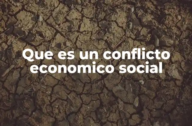 Que es un Conflicto Economico Social