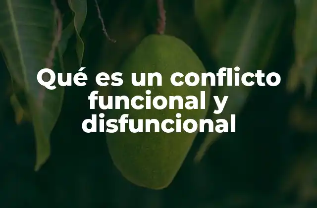 Qué es un Conflicto Funcional y Disfuncional