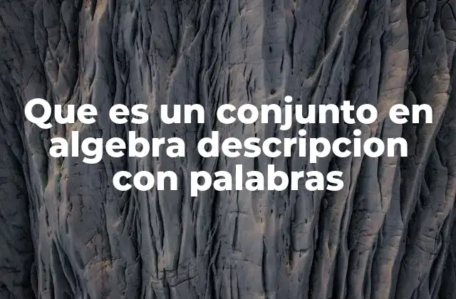 Que es un Conjunto en Algebra Descripcion con Palabras 2 La importancia de los conjuntos en la base del álgebra