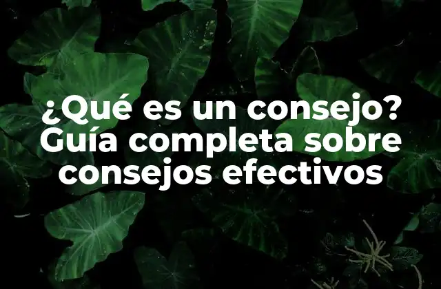 Características de un buen consejo